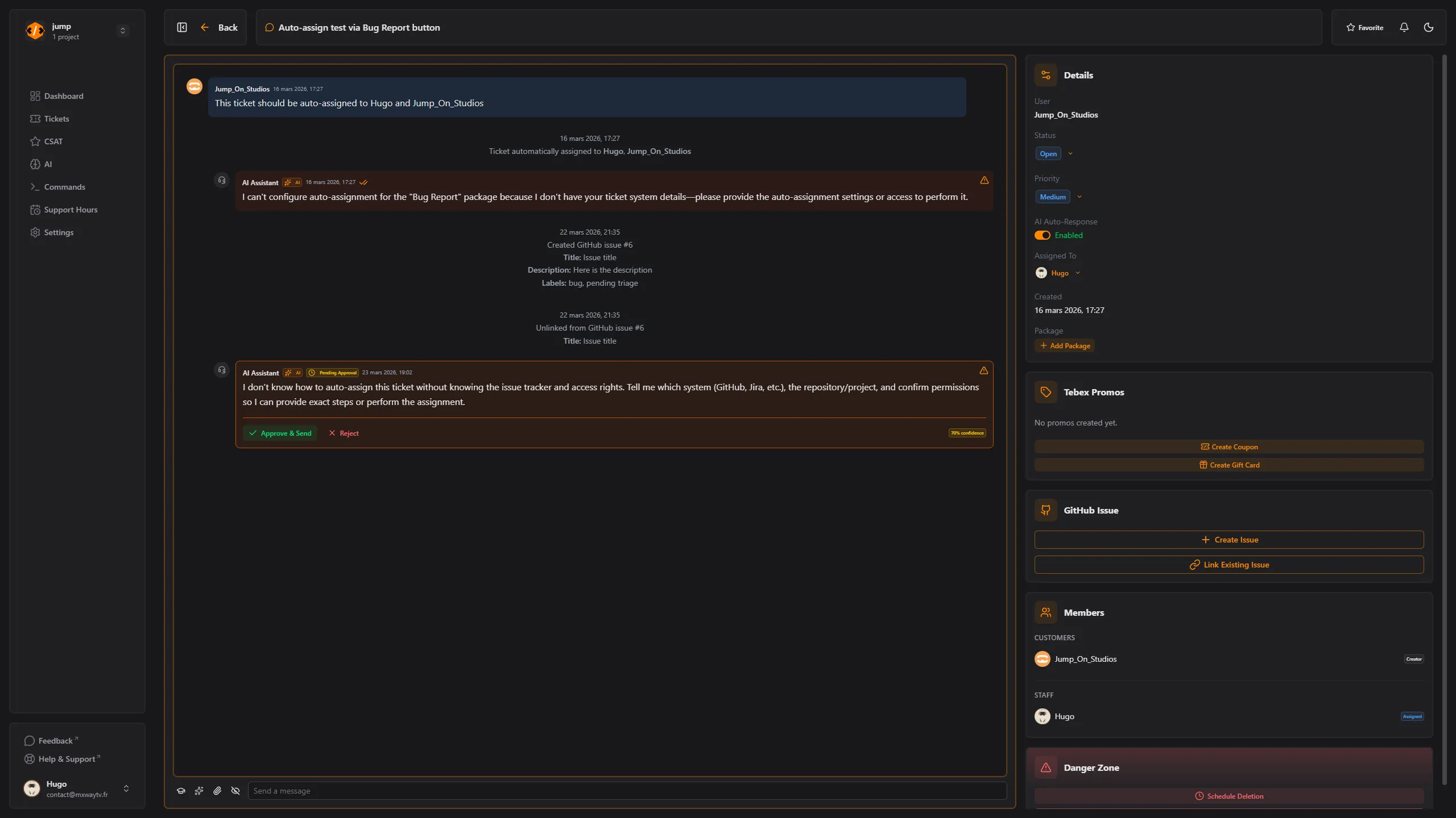 AI-powered reply suggestion in ticket