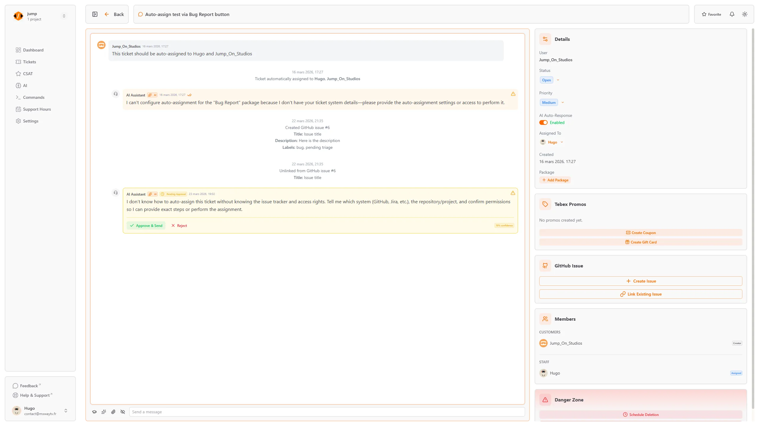 AI-powered reply suggestion in ticket