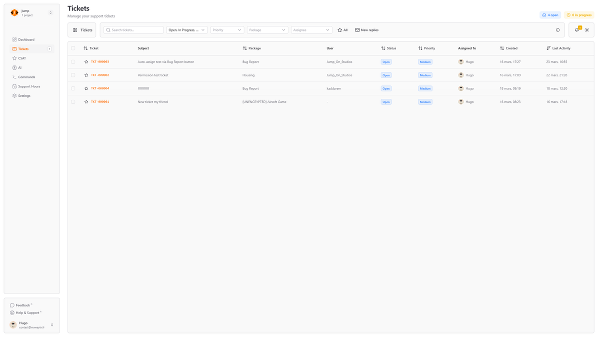 Ticketing experience